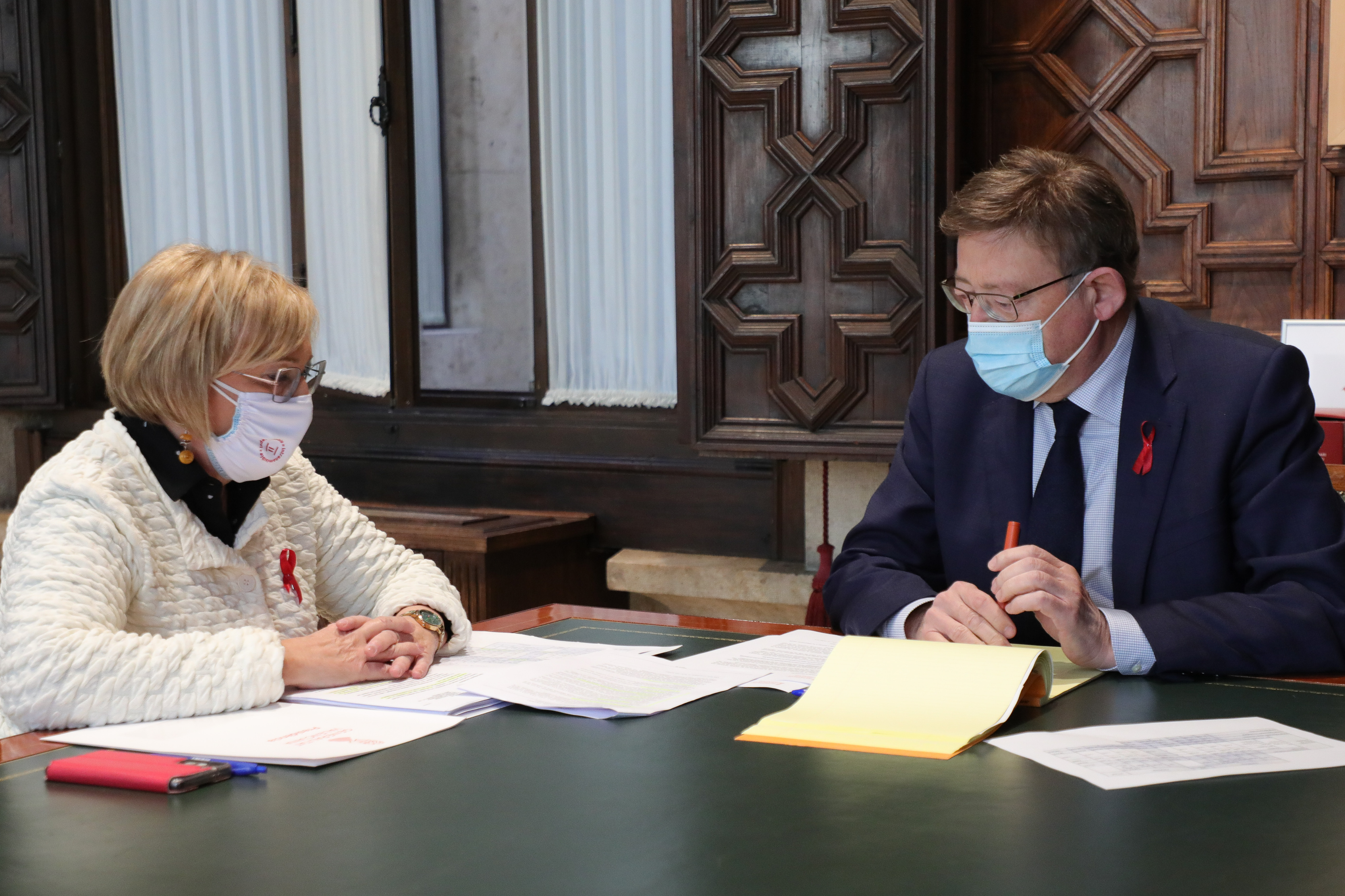 Ximo Puig s"ha reunit amb la consellera de Sanitat Universal per a analitzar l"evolució de la pandèmia en la Comunitat Valenciana